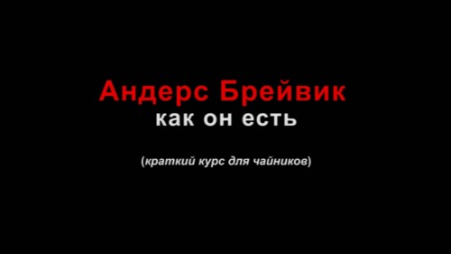 Постер Андерс Брейвик как он есть